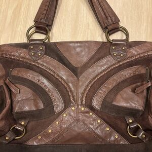 Steven by Steve Madden Brown Leather Tote Bag